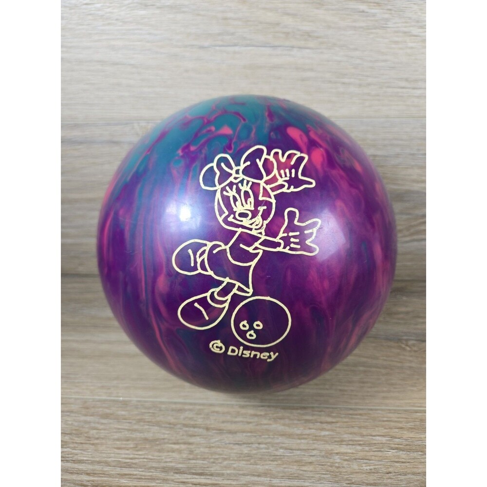 RARE Brunswick Disney Minnie Mouse Cosmic Bowling 7 lb Youth Bowling ball